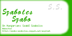 szabolcs szabo business card